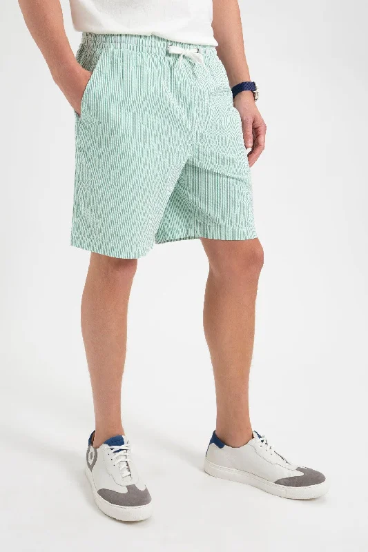 Exclusive Offers Seersucker Bengal Stripe Short - Green