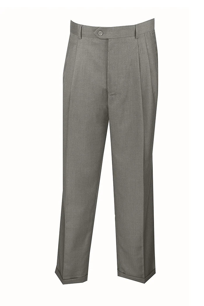 Weekend Steals Await Wool Feel Regular Fit Dress Pants - Available in Grey and Burgundy