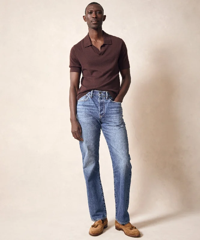 Weekend Deals That Impress Vintage Straight Selvedge Jean in Medium Crease Wash
