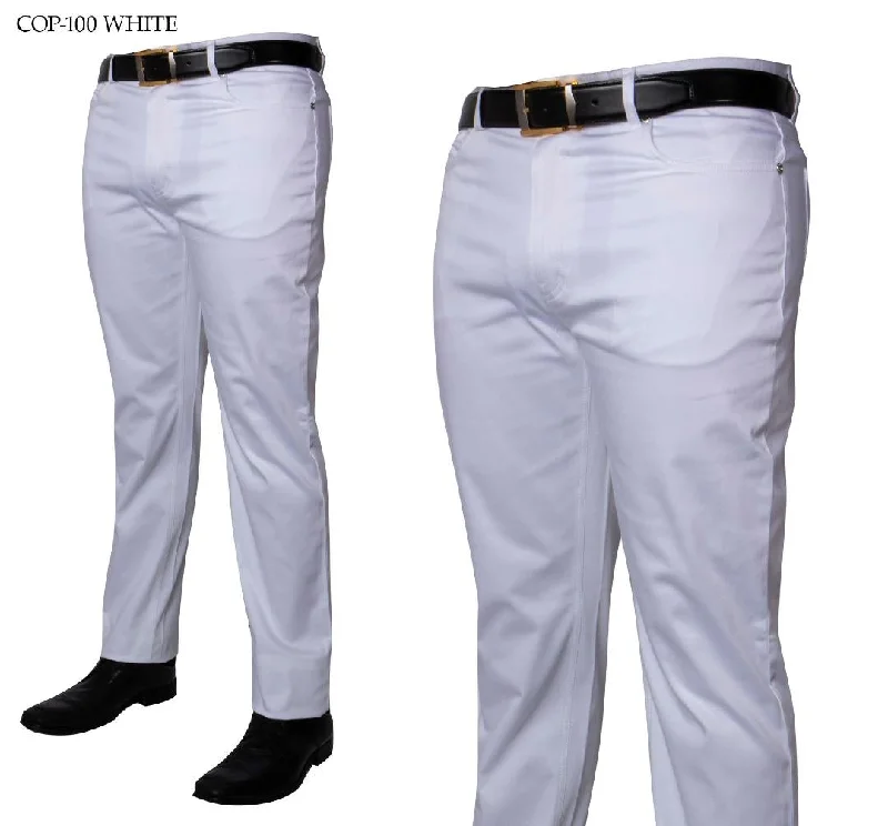 Massive Savings Prestige COP-100 Tailored Denim Pants White