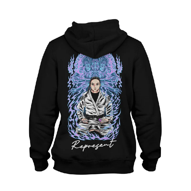 Weekend Deals to Make You Smile Tata Ribeiro Warrior Heavyweight Hoodie [BLACK] LIMITED EDITION