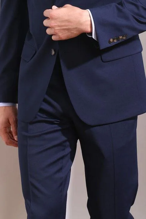 Weekend Extravaganza: Shop Now "Monte" Navy Plain Front Pants