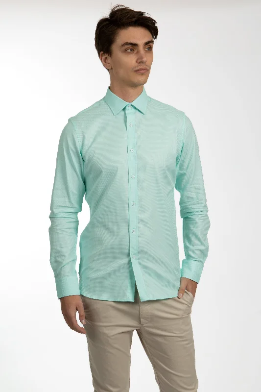 Season Finale Sale Aqua Long Sleeve Waffle Shirt