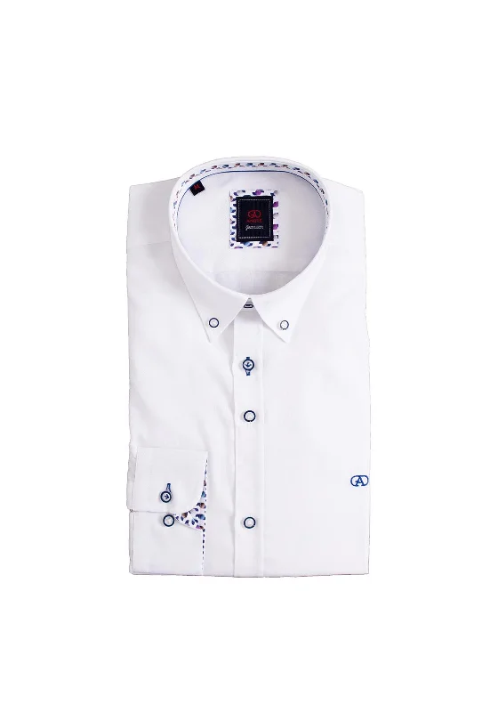 The Best Prices Andre Baggot Plain Shirt, White