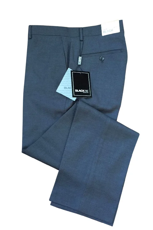 Act Fast "Bradley" Steel Grey Luxury Wool Blend Suit Pants