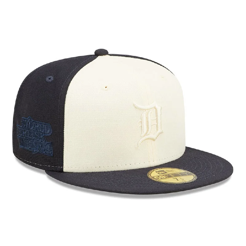 Limited Supply NEW ERA DETROIT TIGERS 2-TONE 59FIFTY FITTED HAT-NAVY/CREAM