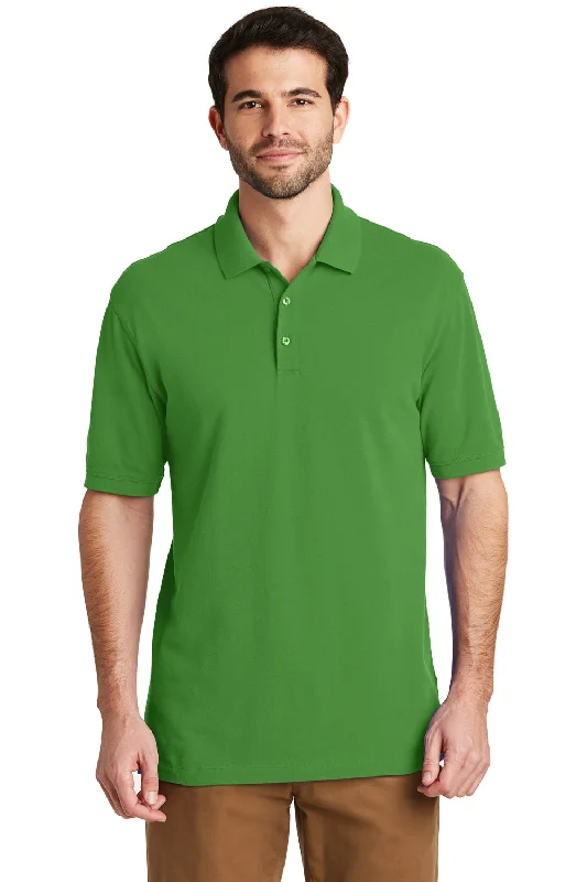 Port Authority Mens Wrinkle Resistant Short Sleeve Polo Shirt - Vine Green - Closeout