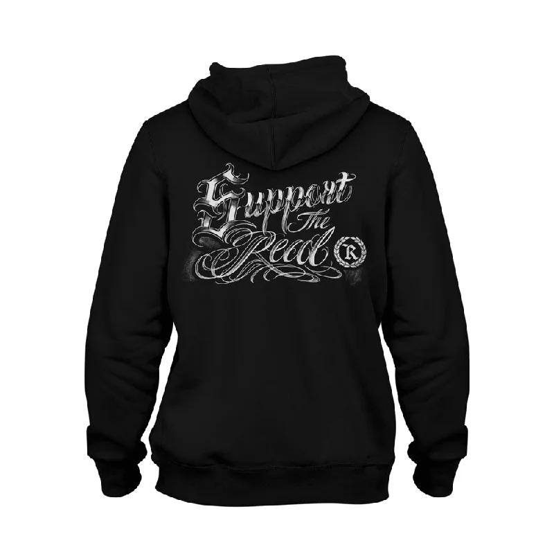 Special Savings Support The REAL Heavyweight Hoodie [BLACK] LIMITED EDITION