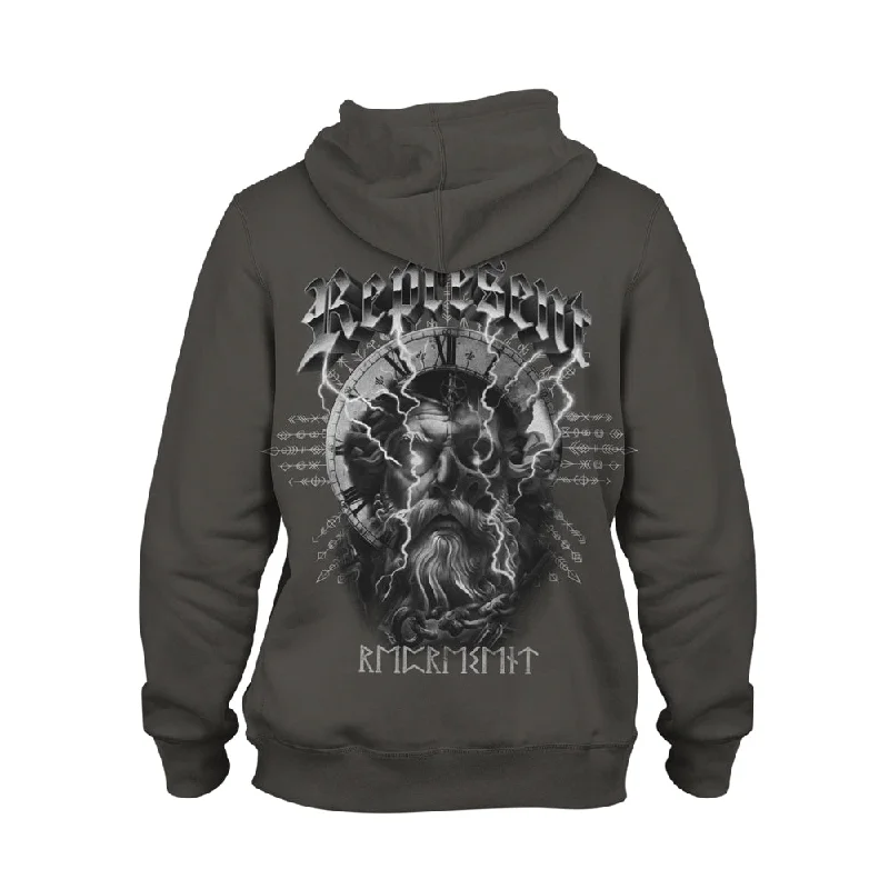 Weekend Specials to Snag Time Waits For None Pullover Hoodie [FADE 2 GRAY] STONE COLLECTION
