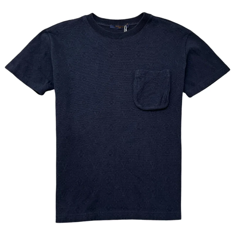 Men's Signature 3D Pocket Monogram T-Shirt Navy Size XS