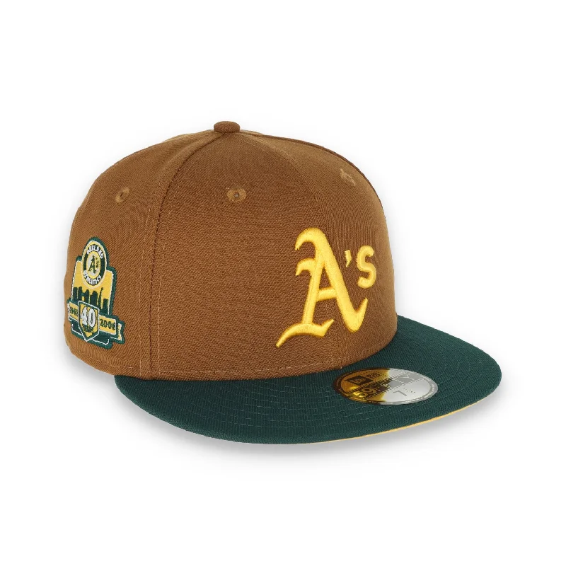 Super Discount New Era Oakland Athletics 40th Anniversary Patch 59FIFTY Fitted-Peanut/DK Green