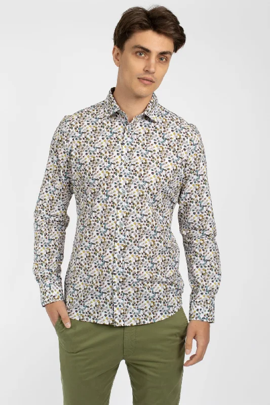 Special Savings Olive Fern Cotton Poplin Shirt
