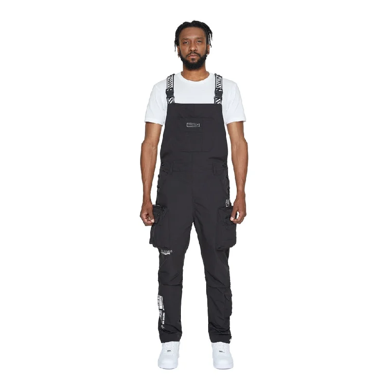 Overstock Sale Utility Windbreaker Overalls - Black