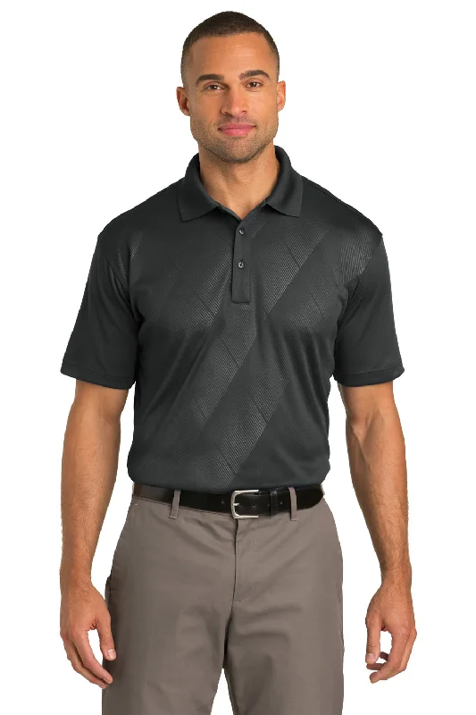 Port Authority Mens Tech Moisture Wicking Short Sleeve Polo Shirt - Graphite Grey - Closeout