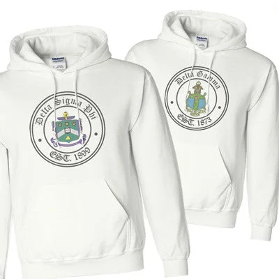 Flash Sale Greek Printed Crest Stamp Hoodie - G185 - SUB