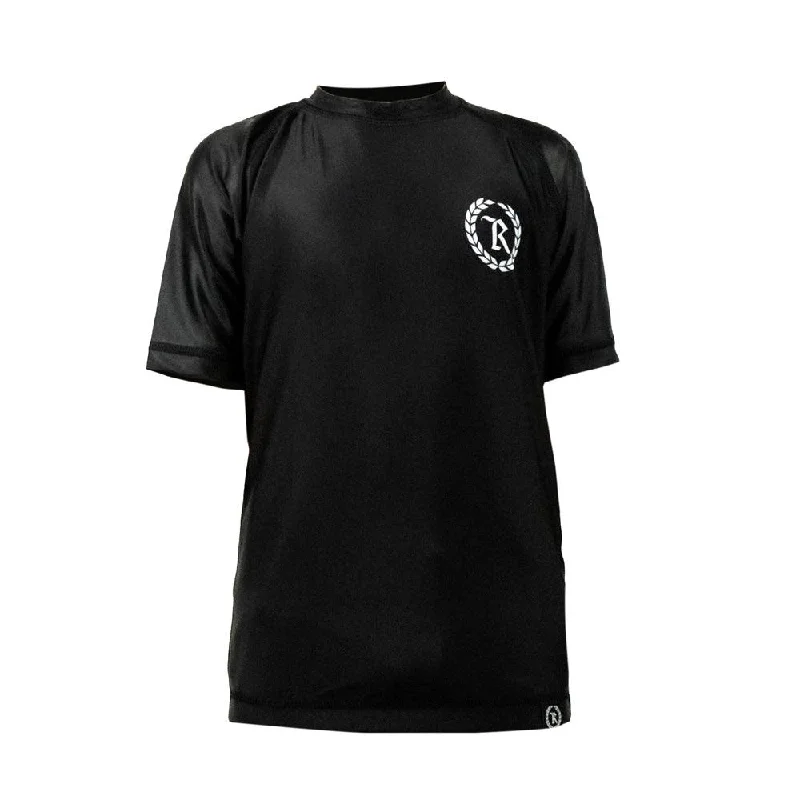 Black Gang Kids Jiu Jitsu Rash Guard Short Sleeve [BLACK X WHITE]