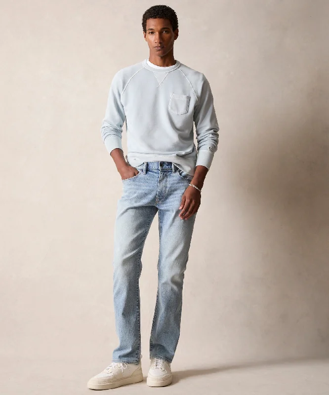 Early Access Vintage Straight Fit Stretch Jean in Mid Blue Wash