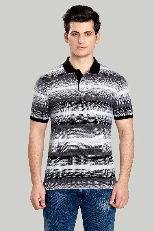 Stripe Pique Polo