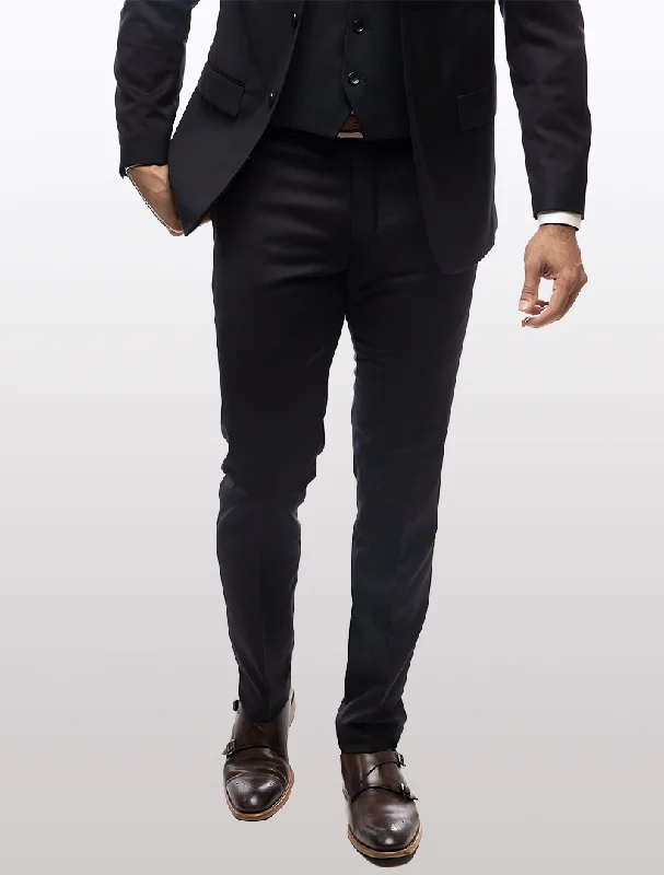 Weekend Bargains to Grab Black Men's Slim-Fit Suit Separates Pants