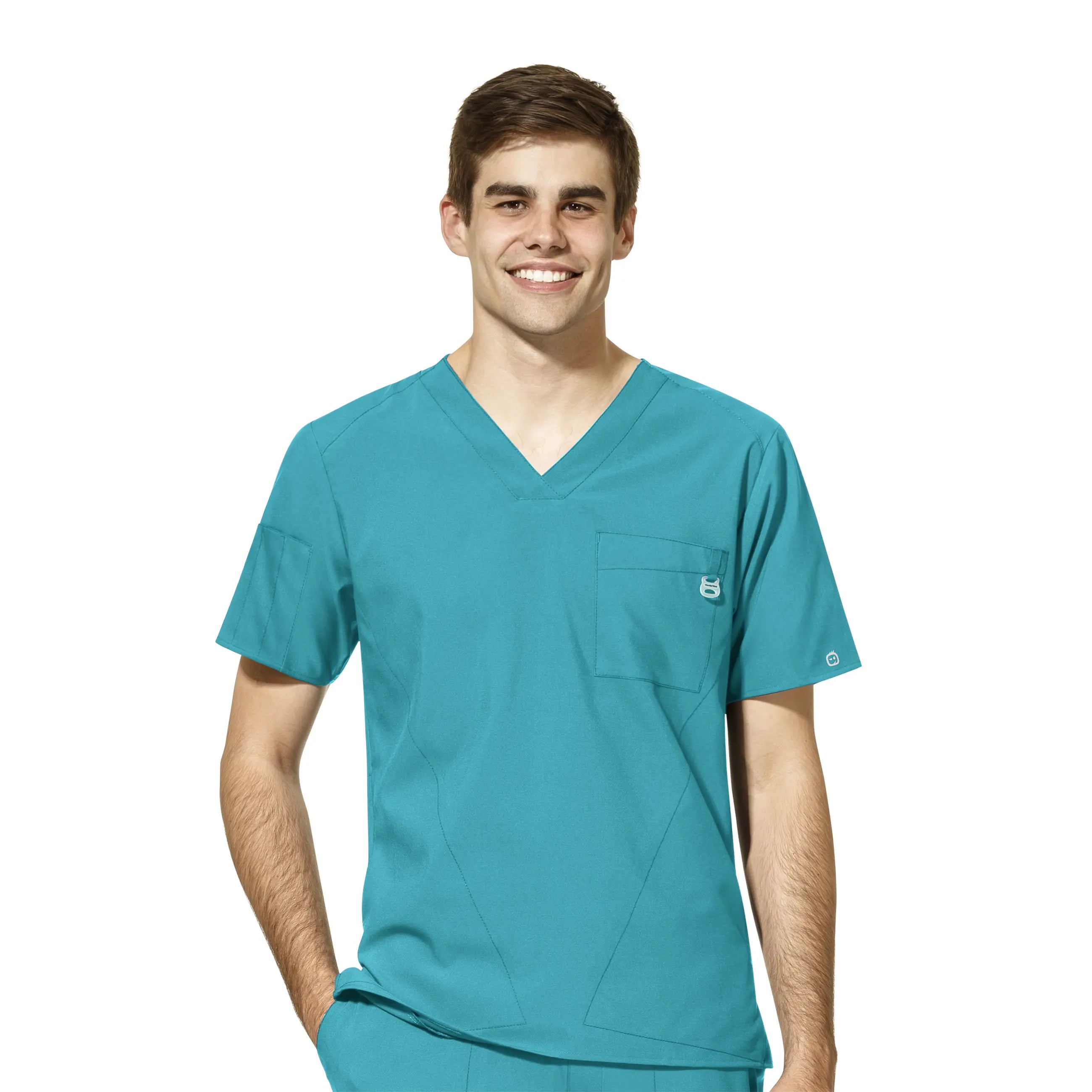 Wink Men's W123 V-Neck Scrub Top - Teal