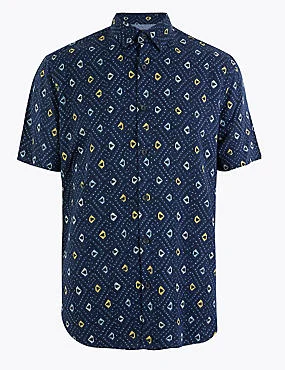 Major Savings Aztec Diamond Print Shirt