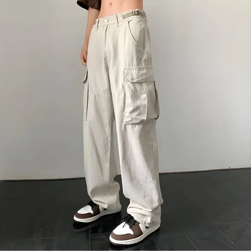 Super Sale Side Belt Detailed Baggy Cargo Pants