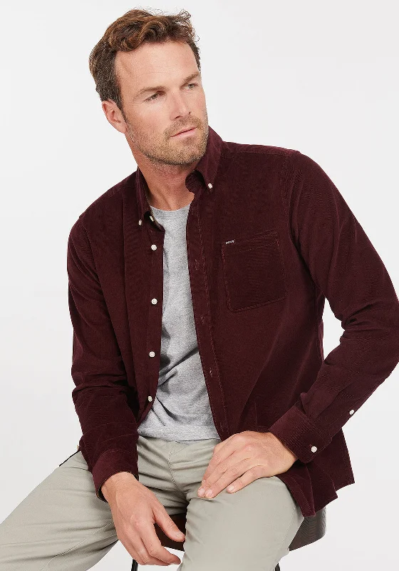 Limited Edition Barbour Men’s Ramsey Cord Tailored Shirt, Winter Red