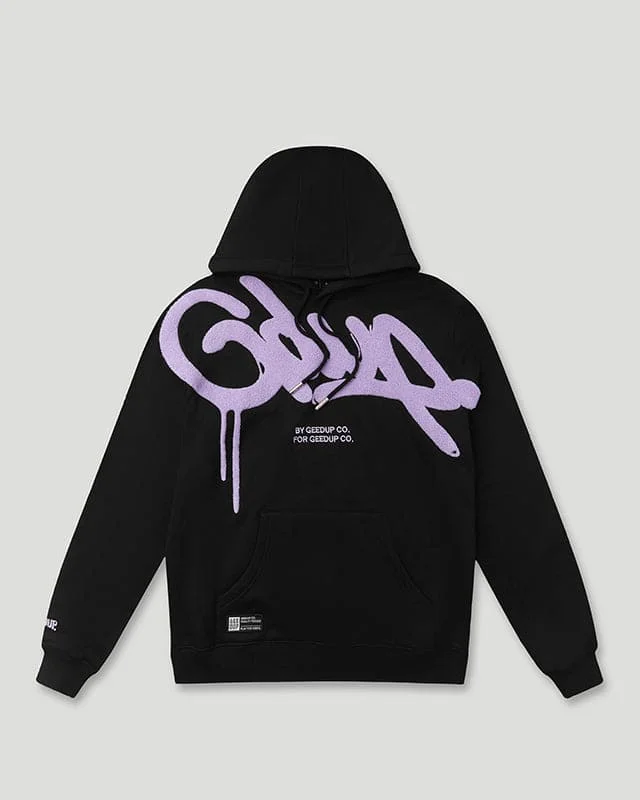 Online Deal Handstyle Hoodie Black/Lavender
