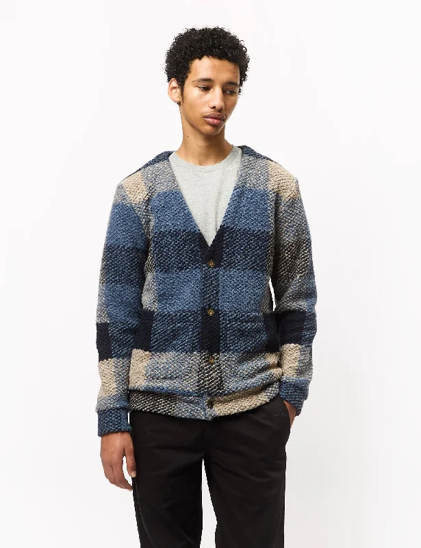 Portuguese Flannel Quintal Cardigan Shirt - Blue