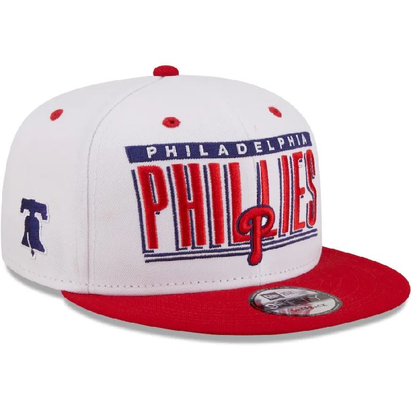 Weekend Discounts to Relish New Era Philadelphia Phillies Retro Title 9FIFTY Snapback Hat - White/Red Weekend Discounts to Relish New Era Philadelphia Phillies Retro Title 9FIFTY Snapback Hat - White/Red