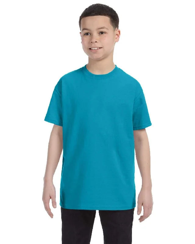 Incredible Offers Gildan Youth Lightweight 100% Cotton T-Shirt | Tropical Blue