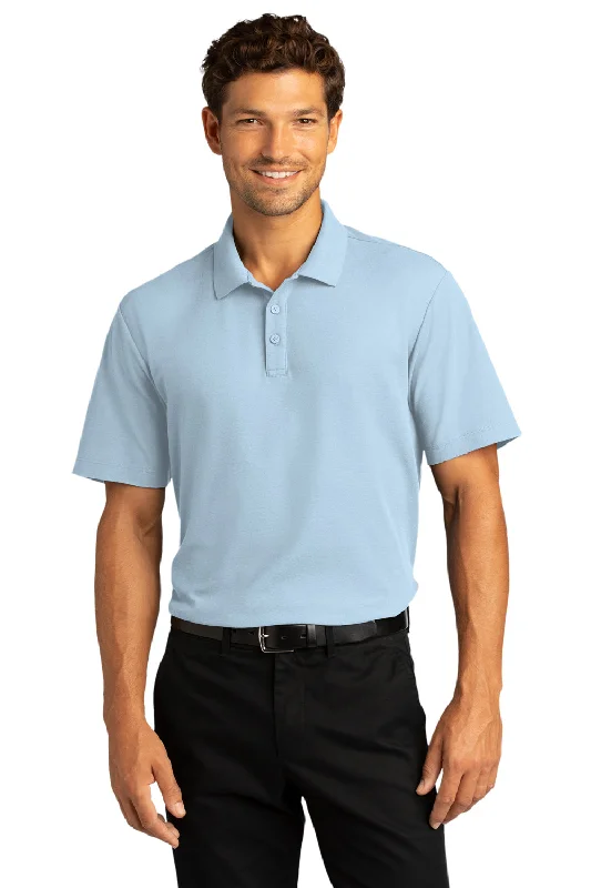 Year-End Sale Port Authority Mens React SuperPro Snag Resistant Short Sleeve Polo Shirt - Cloud Blue - Closeout Year-End Sale Port Authority Mens React SuperPro Snag Resistant Short Sleeve Polo Shirt - Cloud Blue - Closeout
