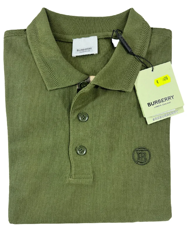 Midnight Madness Burberry Men Polo Shirt Eddie Olive Cotton Regular Fit XL BLACK FRIDAY SALE Midnight Madness Burberry Men Polo Shirt Eddie Olive Cotton Regular Fit XL BLACK FRIDAY SALE