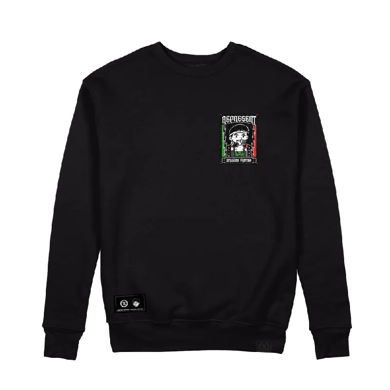 Special Discount The Assassin Baby CIUDAD MEXICO Crewneck Sweatshirt [BLACK] UFC MEXICO CITY