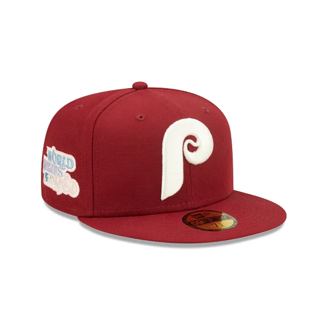 Super Sale New Era Philadelphia Phillies 1980 World Series Patch Pop Sweat 59FIFTY Fitted Hat- Super Sale New Era Philadelphia Phillies 1980 World Series Patch Pop Sweat 59FIFTY Fitted Hat-