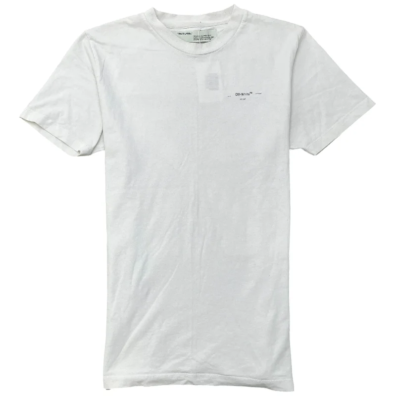 Discount Mania Men's Arrow Logo T-Shirt White Size M