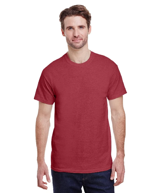 Gildan Ultra Cotton Heavyweight T-Shirt | Heather Cardinal