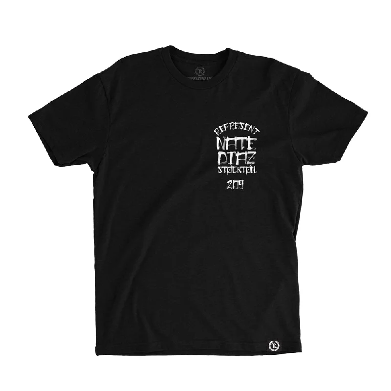 Nate Diaz Aug. 5th WAR DIAZ 209 Signature Tee [BLACK] OFFICIAL PAUL VS. DIAZ MERCH