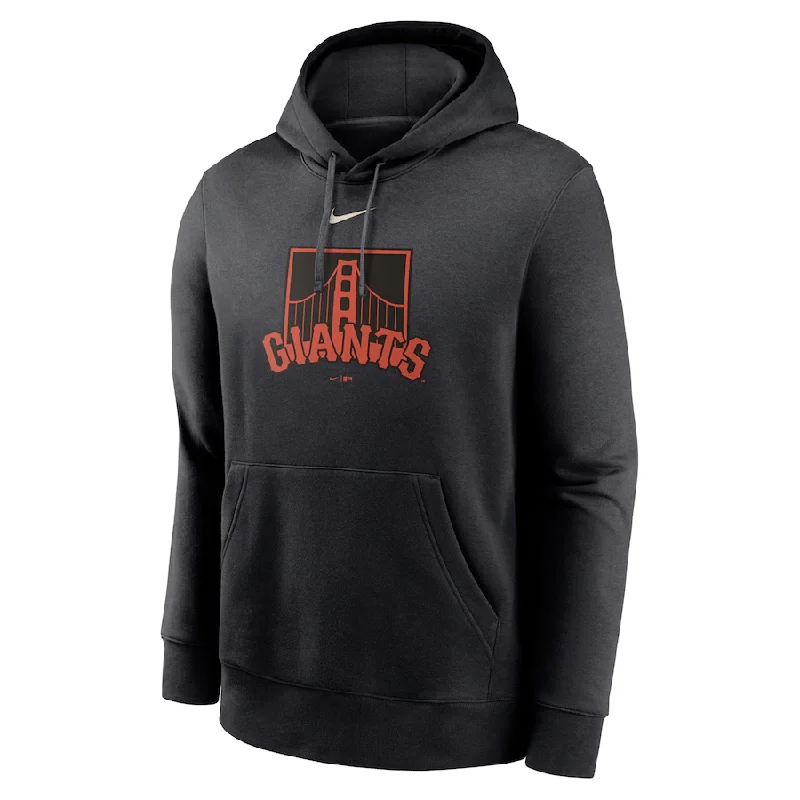 One-DAY Sale Nike San Francisco Giants  Alternate Logo Club Pullover Hoodie - Black