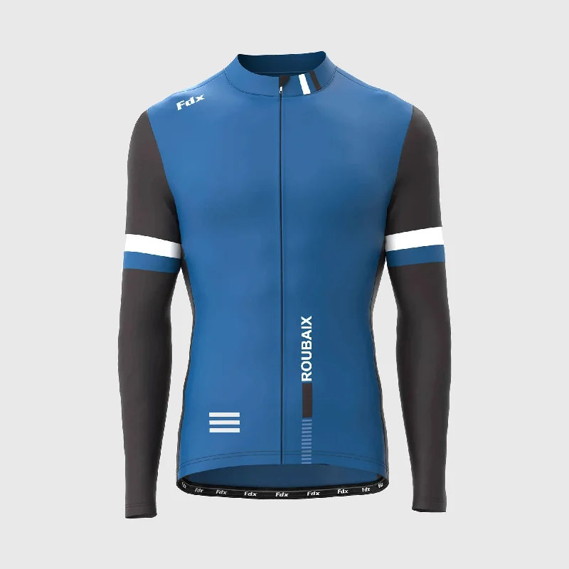 Online Exclusive Fdx Limited Edition Men's & Boy's Blue Thermal Roubaix Long Sleeve Cycling Jersey Online Exclusive Fdx Limited Edition Men's & Boy's Blue Thermal Roubaix Long Sleeve Cycling Jersey