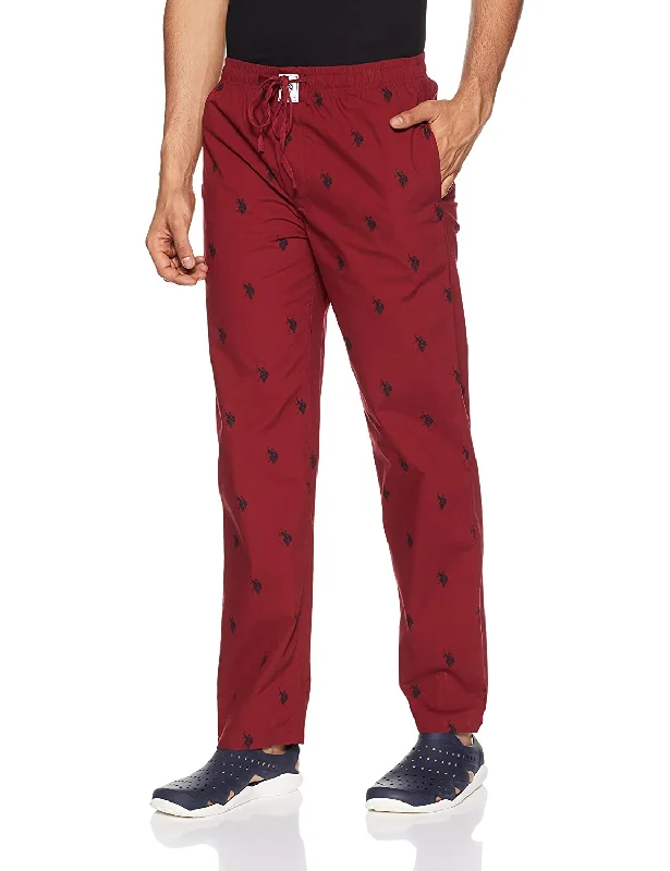 Online Deal US Polo Maroon Pyjama Lower Night wear for Men