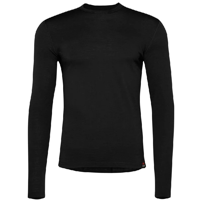 Anniversary Sale Mens Merino 180 Long Sleeve Crew (Black)