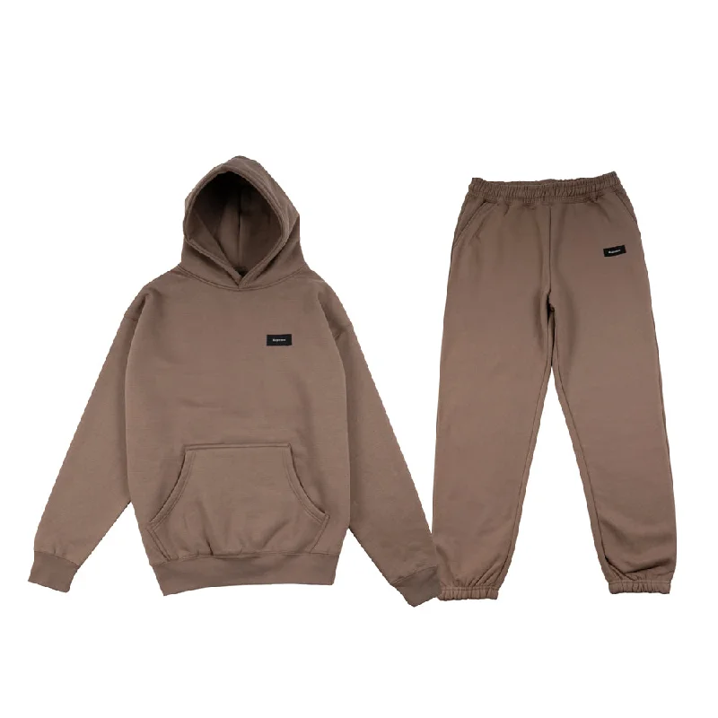 Weekend Offers That Tempt Kore Heavyweight Hoodie & Jogger Set [DESERT BROWN] FULL SET