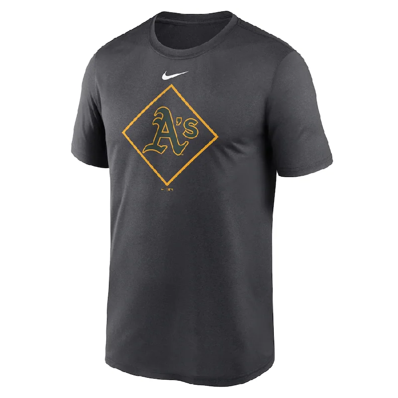 Great Bargain Nike Oakland Athletics Team Diamond Icon Performance T-Shirt - Grey
