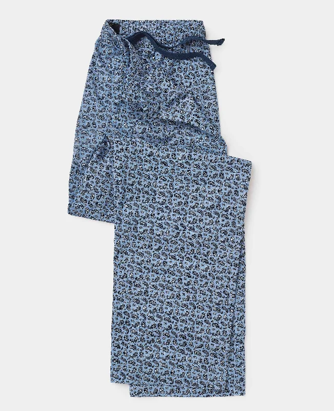 Midnight Madness Blue Paisley Print Cotton Lounge Pants