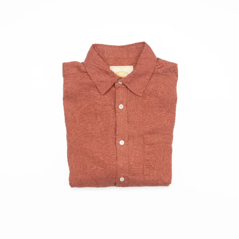 Linen Shirt in Terracotta