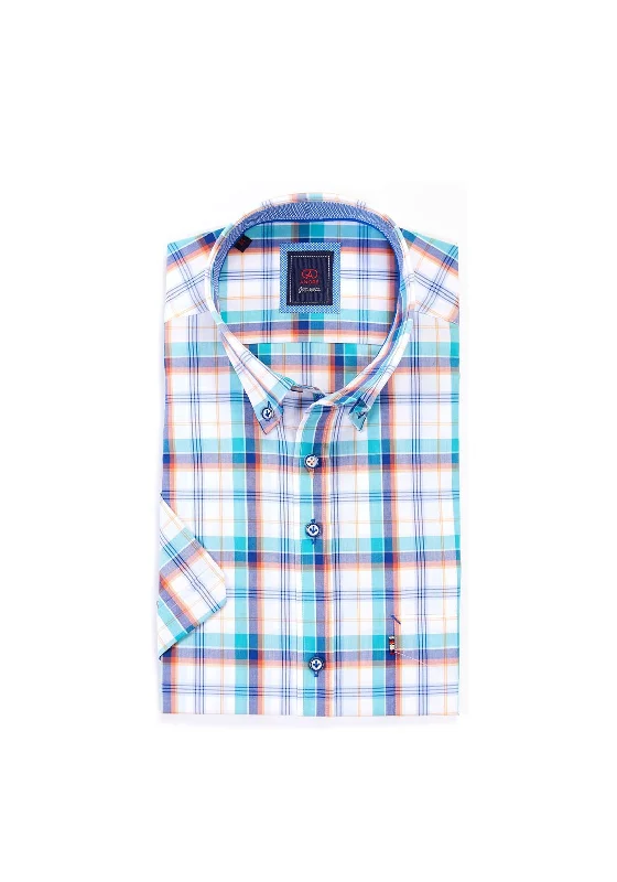 Price Break Andre Mespil Check Short Sleeve Shirt, Mango Multi