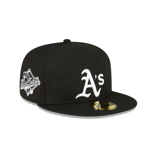 Weekend Offers That Sizzle NEW ERA OAKLAND ATHLETICS 1889 WORLD SERIES SIDE PATCH 59FIFTY FITTED-BLACK/WHITE