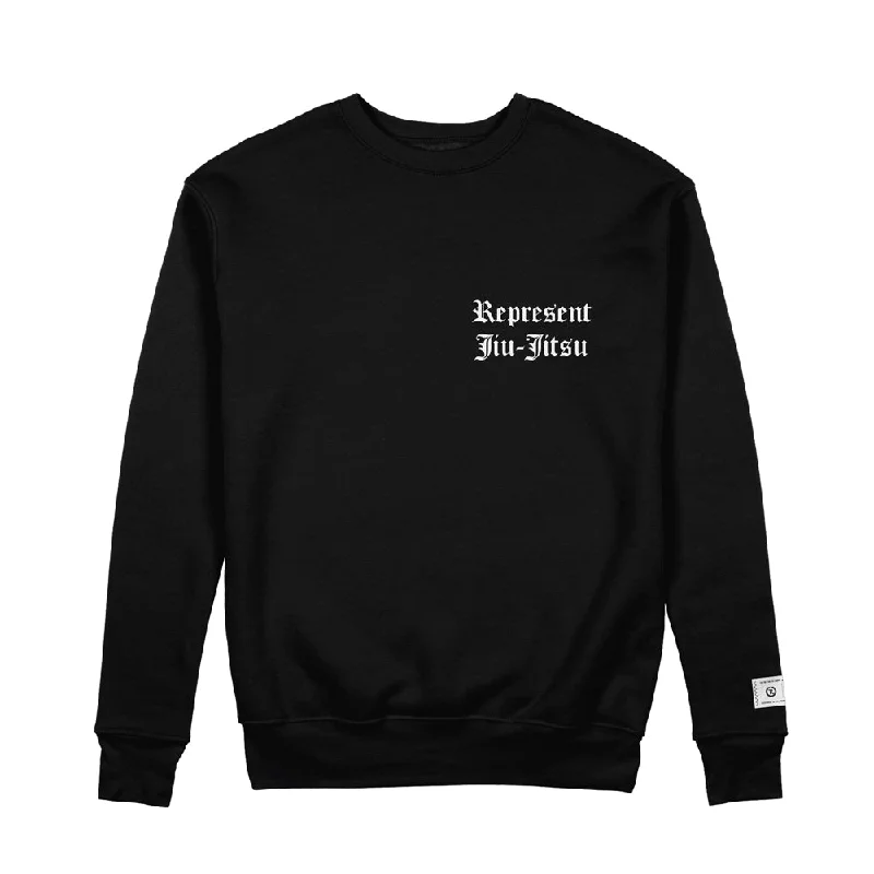 Jiu Jitsu Is Life Heavyweight Crewneck Sweatshirt [BLACK] JIU JITSU DEPT.