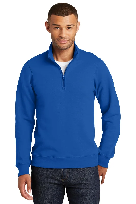 Weekend Deal Port & Company Mens Fan Favorite Fleece 1/4 Zip Sweatshirt - True Royal Blue Weekend Deal Port & Company Mens Fan Favorite Fleece 1/4 Zip Sweatshirt - True Royal Blue